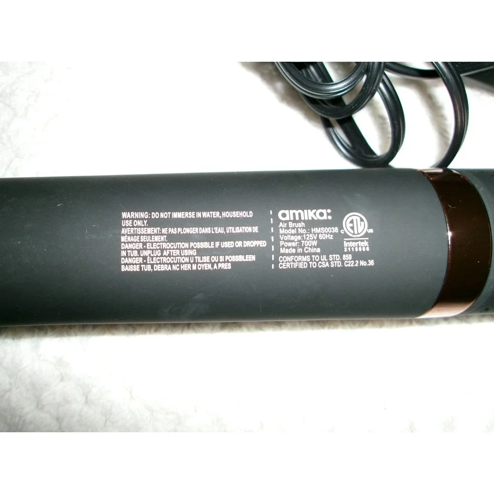 Amika Womens OS Air Brush Blowout Dryer‎ Paddle Brush Black Rose Gold